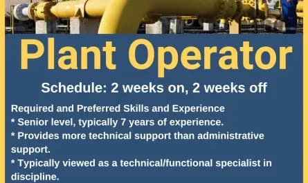 Shift Charge Engineer Jobs.